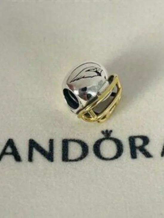 Pandora Arizona Cardinals Football Helmet Bead Charm Pendant - Picture 4 of 4